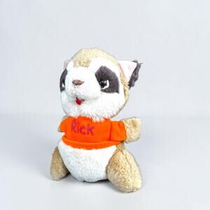 Vintage Shirt Tales Raccoon Plush “Rick” Orange Shirt Stuffed Animal 1980s Retro